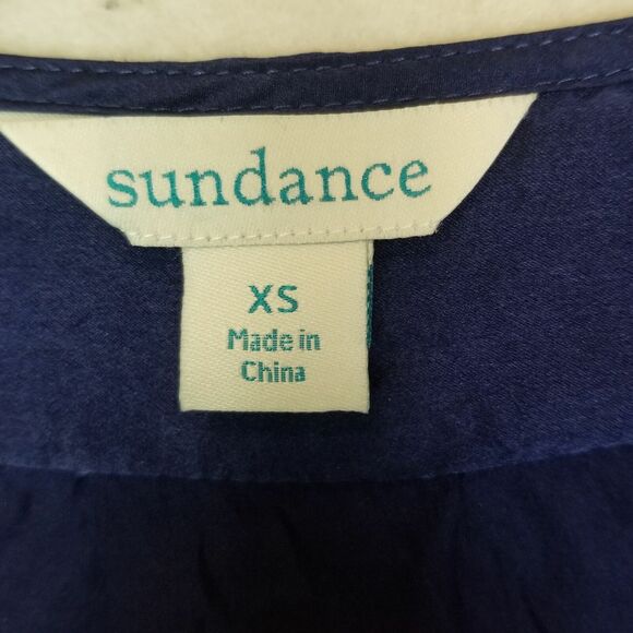 Sundance Blended Paths Silk Velvet Blouse Sz XS Quiet Luxury Holiday Whimsigoth - Picture 7 of 9